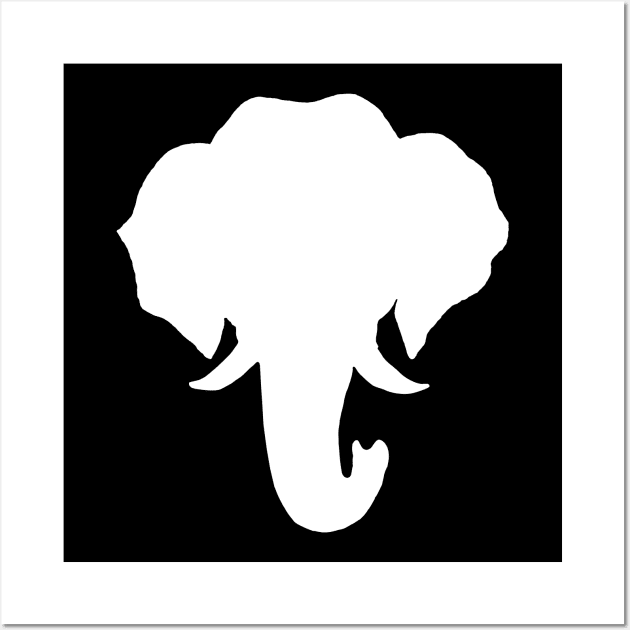 White Elephant Silhouette Wall Art by IvyLilyArt